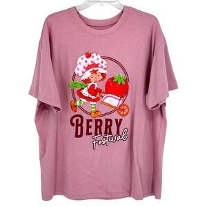 Strawberry Shortcake Berry Farm Festival Mauve Graphic T-Shirt XXL 20 FREEZE